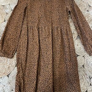 GAP Brown Leopard Print Kids Dress